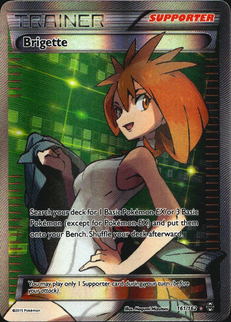 Brigette 161/162 Rare Ultra BREAKthrough Pokemon Lightly Played