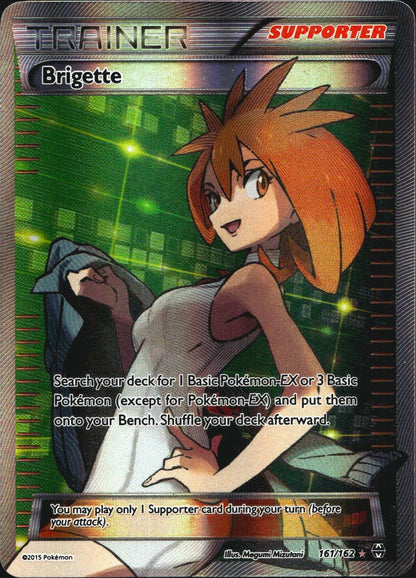 Brigette 161/162 Rare Ultra BREAKthrough Pokemon Lightly Played