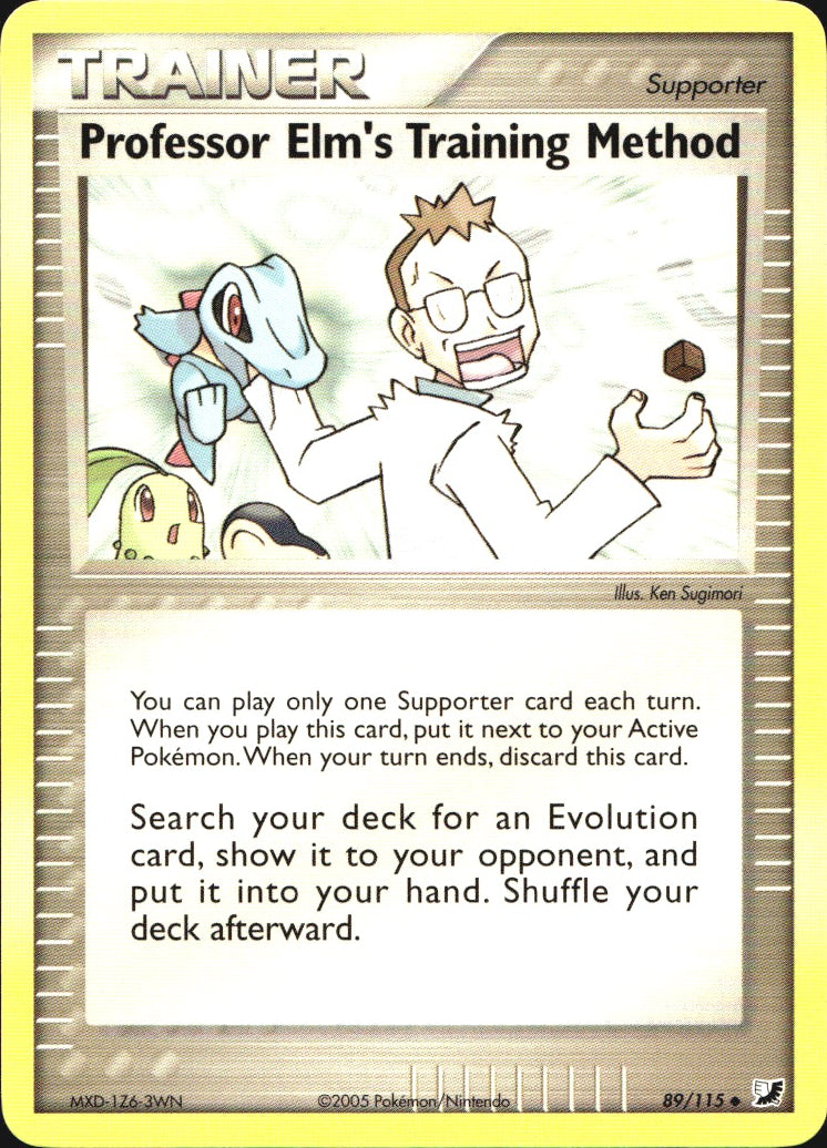 Professor Elm's Training Method 89/115 Uncommon Unseen Forces Pokemon Near Mint