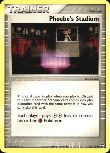 Phoebe's Stadium 79/108 Uncommon Power Keepers Pokemon Near Mint