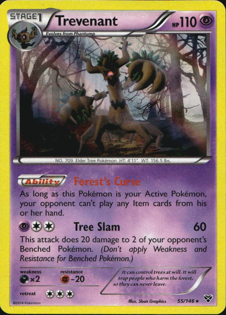 Trevenant 55/146 Holo Rare XY Pokemon Near Mint