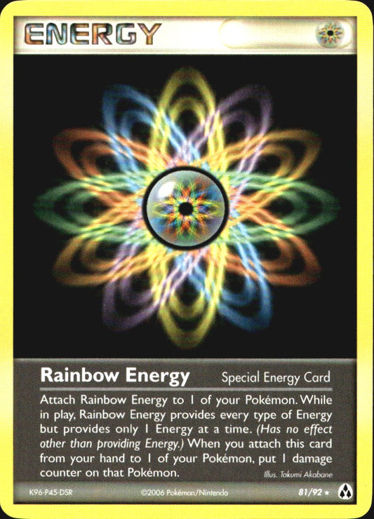 Rainbow Energy 81/92 Rare Legend Maker Pokemon Near Mint