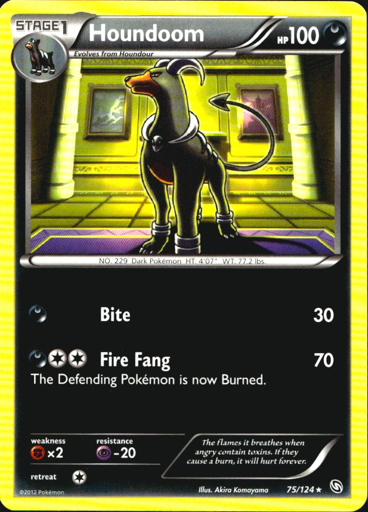 Houndoom 75/124 Rare Dragons Exalted Pokemon Near Mint
