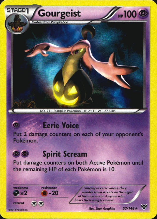 Gourgeist 57/146 Holo Rare XY Pokemon Near Mint