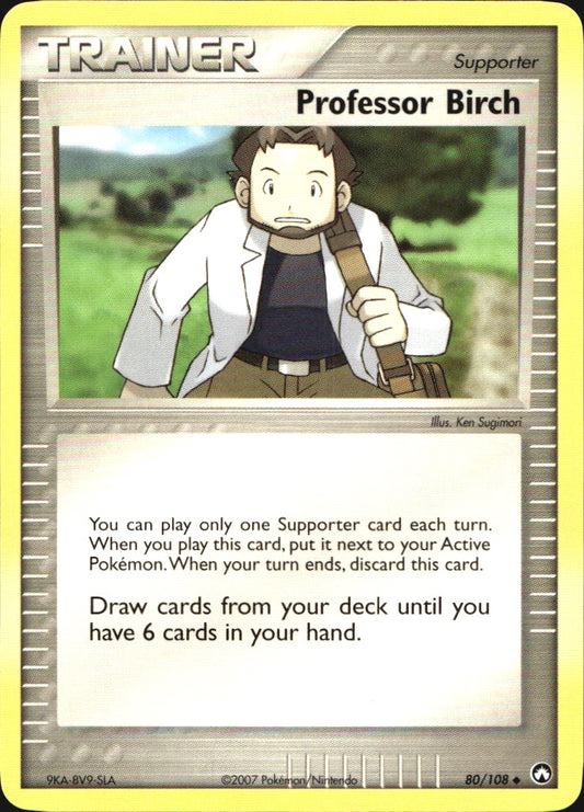 Professor Birch 80/108 Uncommon Power Keepers Pokemon Near Mint