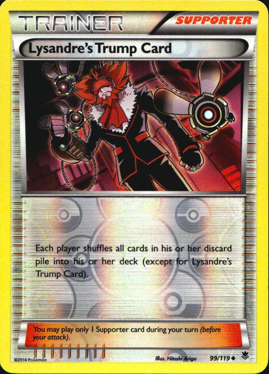 Lysandre's Trump Card 99/119 Uncommon Phantom Forces Pokemon Reverse Holo NM