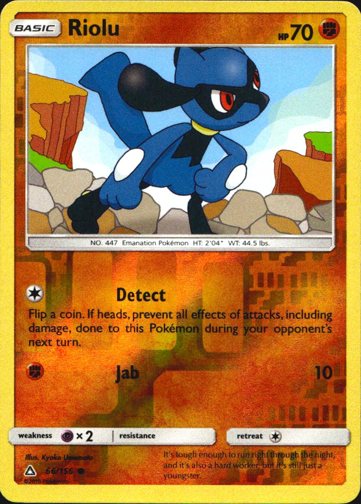 Riolu 66/156 Common Ultra Prism Pokemon Reverse Holo Near Mint