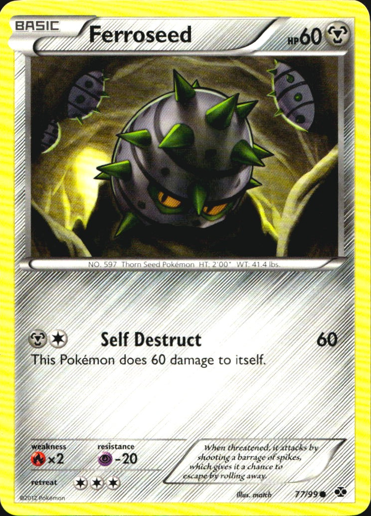 Ferroseed 77/99 Common Next Destinies Pokemon Near Mint