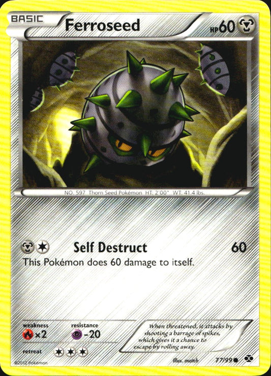 Ferroseed 77/99 Common Next Destinies Pokemon Near Mint