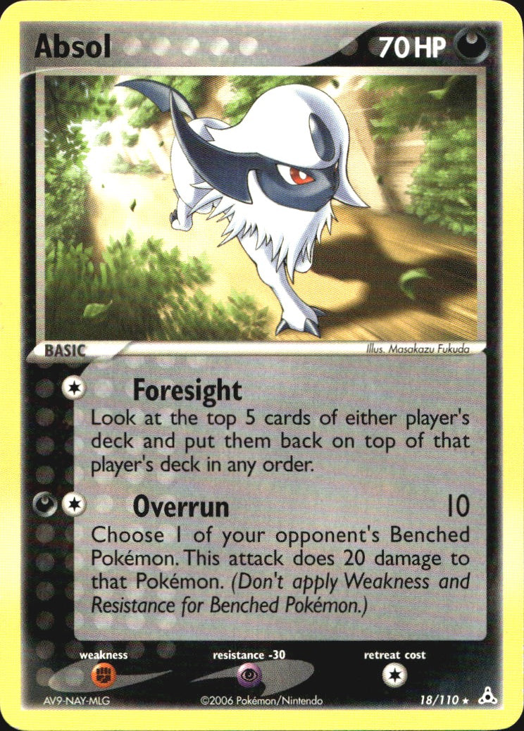 Absol 18/110 Rare Holon Phantoms Pokemon Near Mint