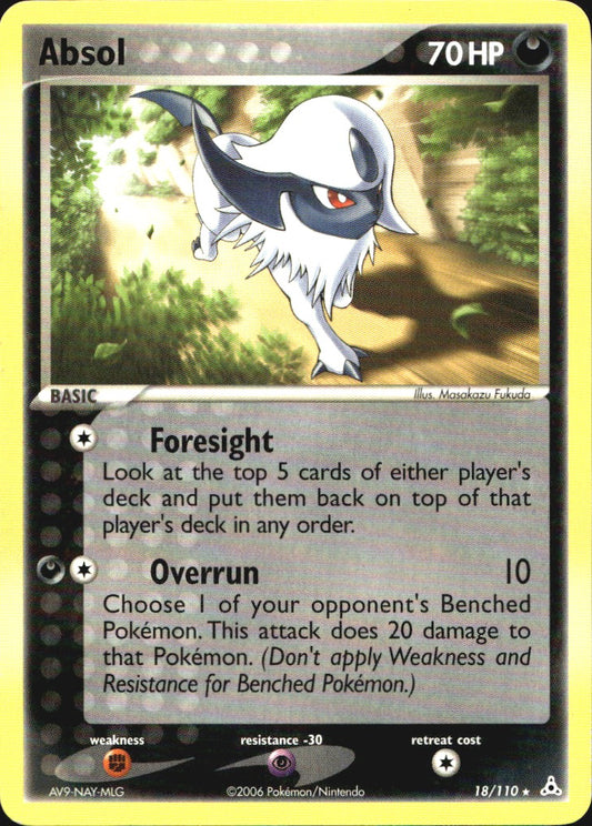 Absol 18/110 Rare Holon Phantoms Pokemon Near Mint