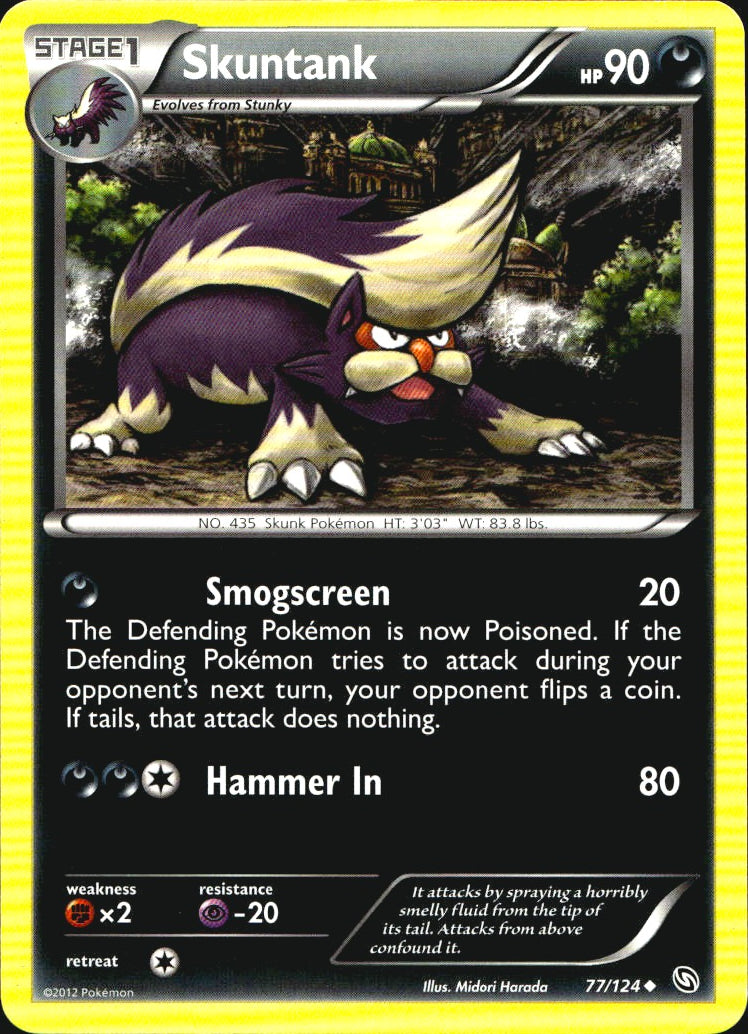 Skuntank 77/124 Uncommon Dragons Exalted Pokemon Near Mint