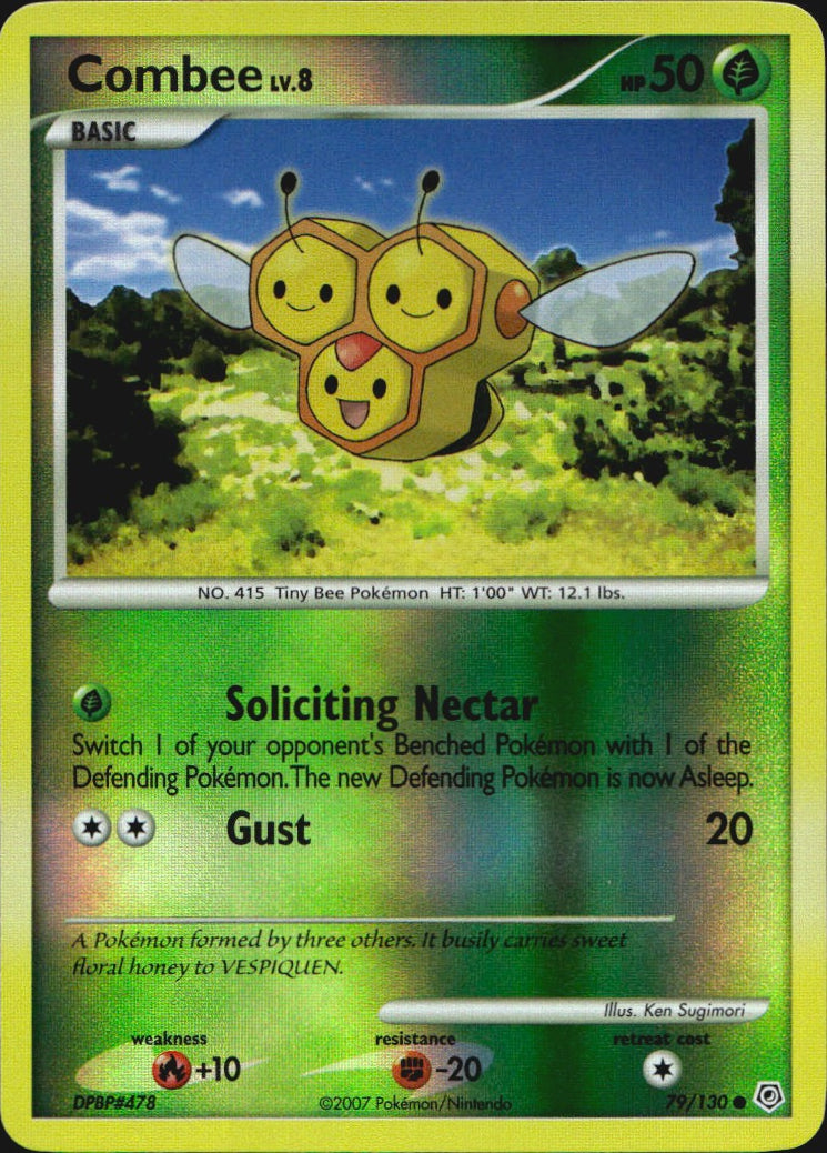 Combee 79/130 Common Diamond & Pearl Pokemon Reverse Holo Near Mint