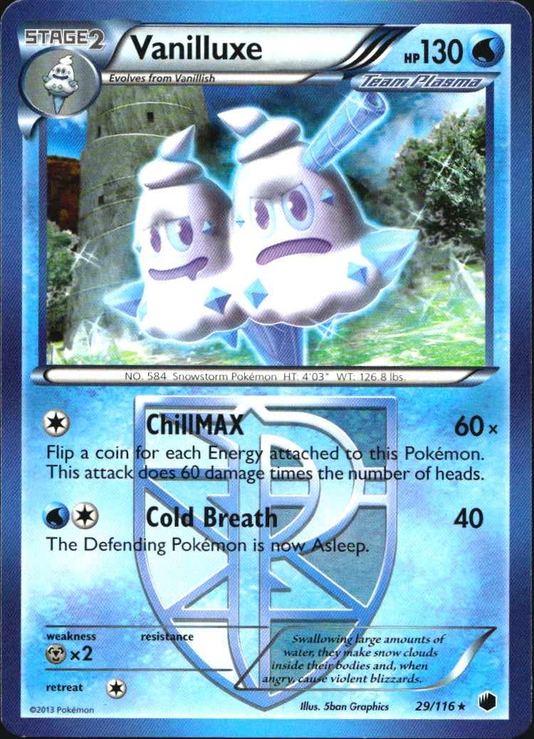 Vanilluxe 29/116 Rare Plasma Freeze Pokemon Near Mint