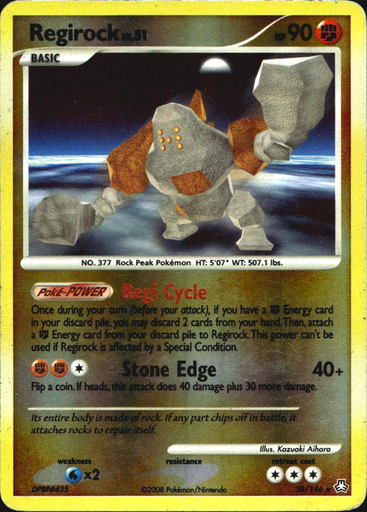 Regirock 38/146 Rare Legends Awakened Pokemon Reverse Holo Lightly Played