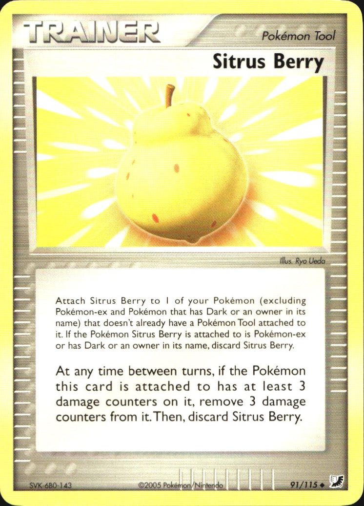 Sitrus Berry 91/115 Uncommon Unseen Forces Pokemon Near Mint