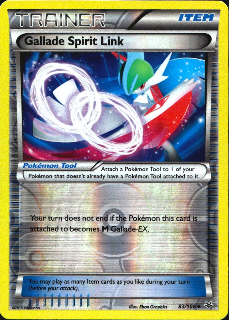 Gallade Spirit Link 83/108 Uncommon Roaring Skies Pokemon Reverse Holo Near Mint