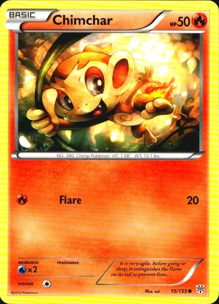 Chimchar 15/135 Common Plasma Storm Pokemon Near Mint
