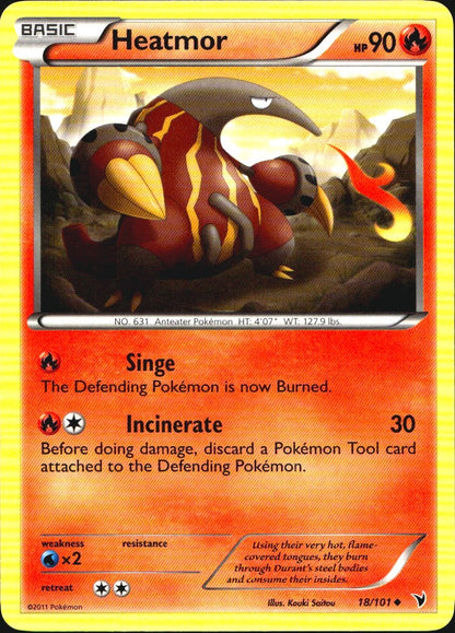 Heatmor 18/101 Uncommon Noble Victories Pokemon Near Mint
