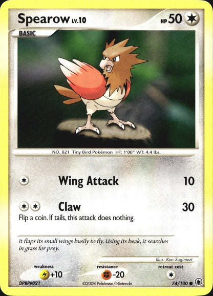 Spearow 74/100 Common Majestic Dawn Pokemon Near Mint