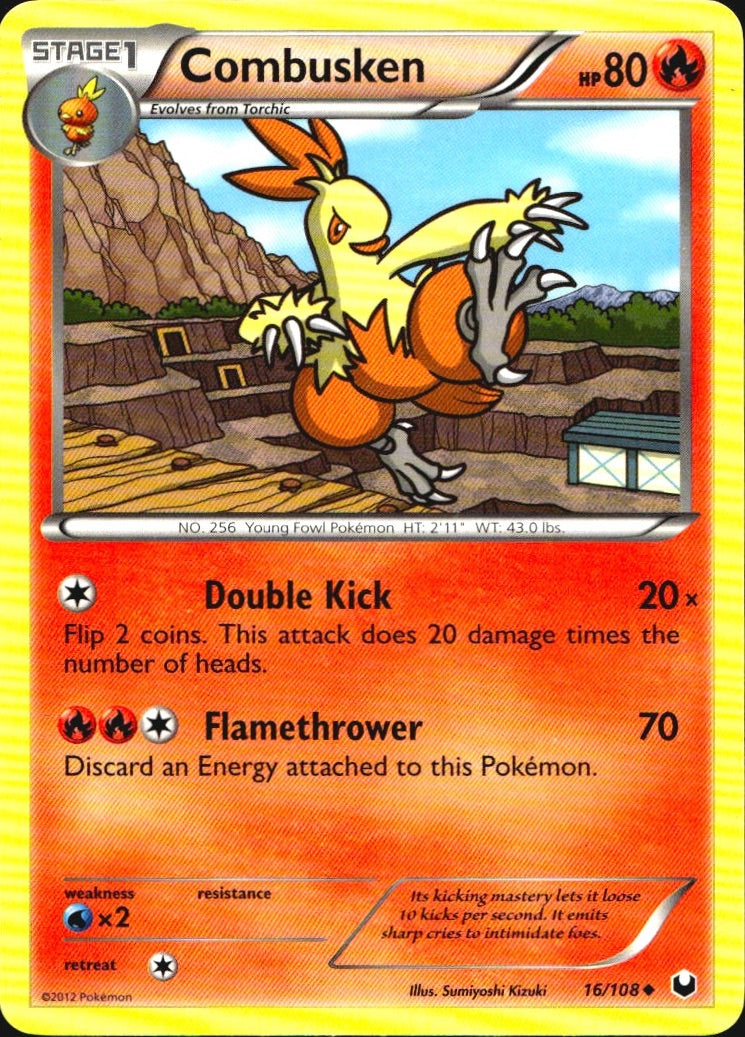 Combusken 16/108 Uncommon Dark Explorers Pokemon Near Mint