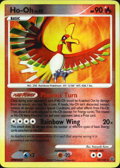 Ho-Oh 10/132 Secret Wonders Pokemon Reverse Holo Near Mint
