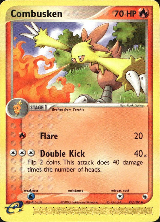Combusken 27/109 Uncommon Ruby & Sapphire Pokemon Near Mint