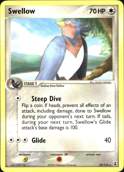 Swellow 32/113 Rare Delta Species Pokemon Near Mint