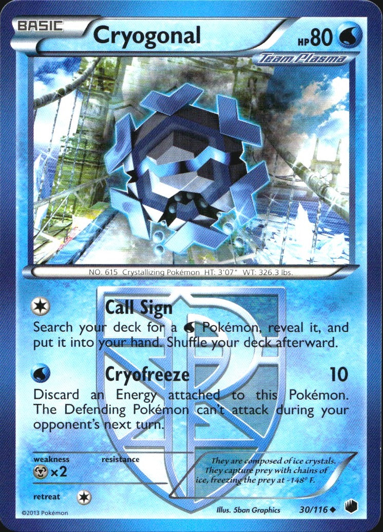 Cryogonal 30/116 Uncommon Plasma Freeze Pokemon Near Mint