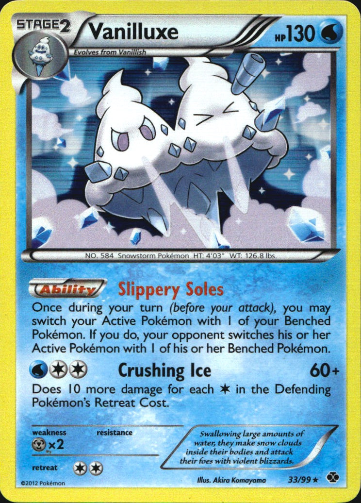 Vanilluxe 33/99 Holo Rare Next Destinies Pokemon Near Mint