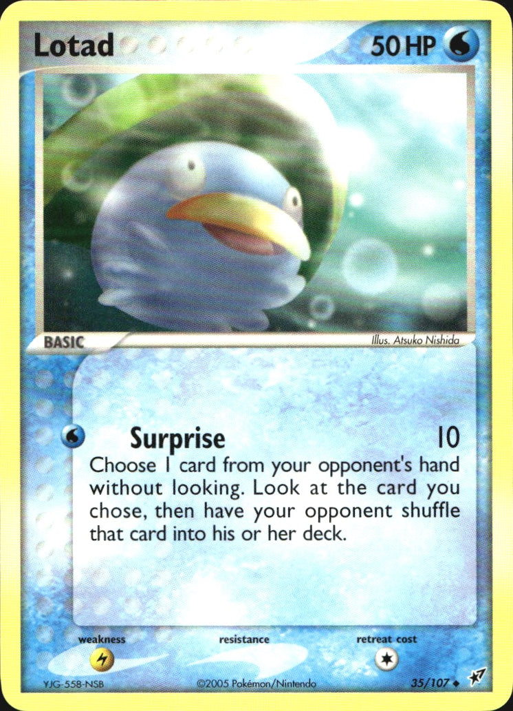 Lotad 35/107 Uncommon Deoxys Pokemon Near Mint