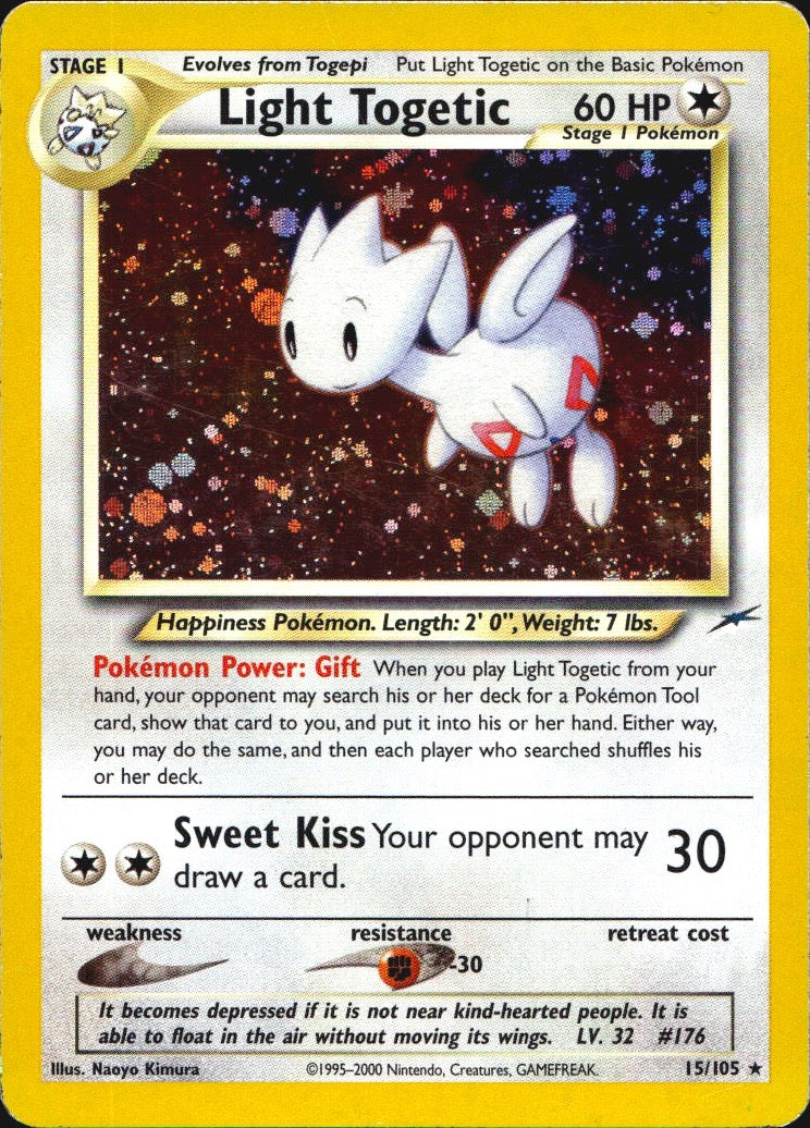 Light Togetic 15/105 Holo Rare Neo Destiny Pokemon Lightly Played