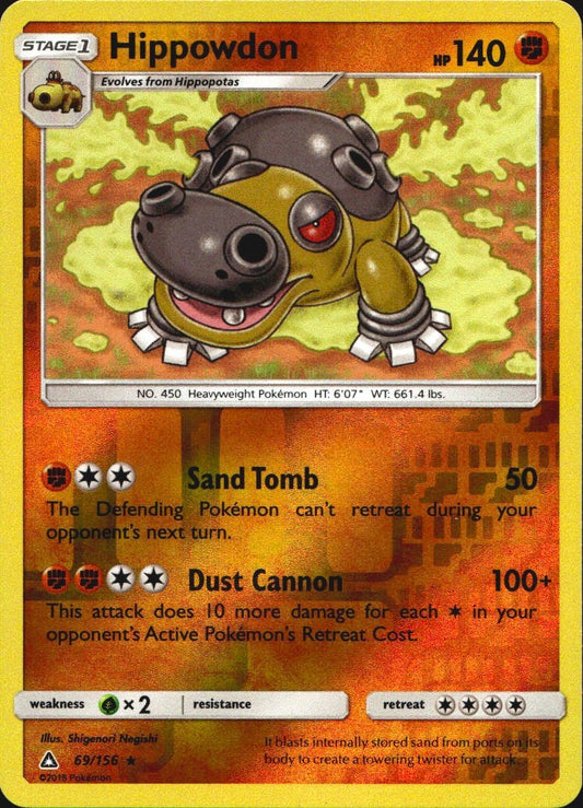 Hippowdon 69/156 Rare Ultra Prism Pokemon Reverse Holo Near Mint
