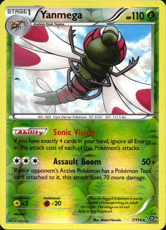 Yanmega 7/114 Rare Steam Siege Pokemon Reverse Holo Near Mint
