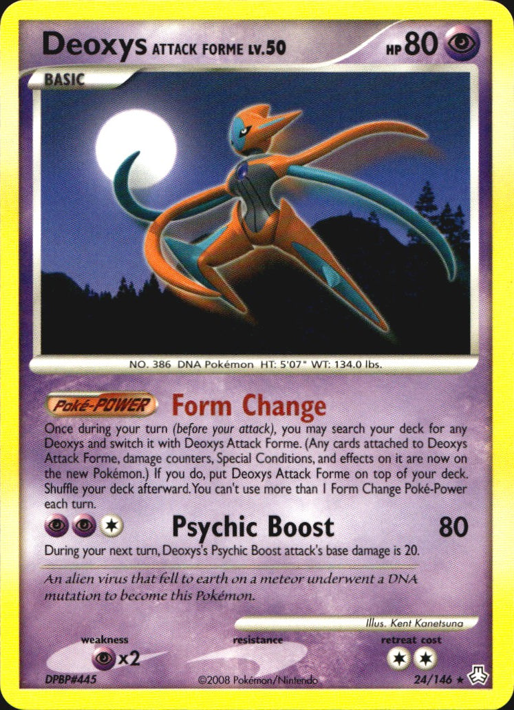 Deoxys Attack Forme 24/146 Rare Legends Awakened Pokemon Near Mint