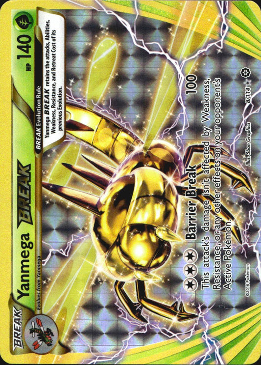 Yanmega BREAK 8/114 BREAK Rare Steam Siege Pokemon Near Mint