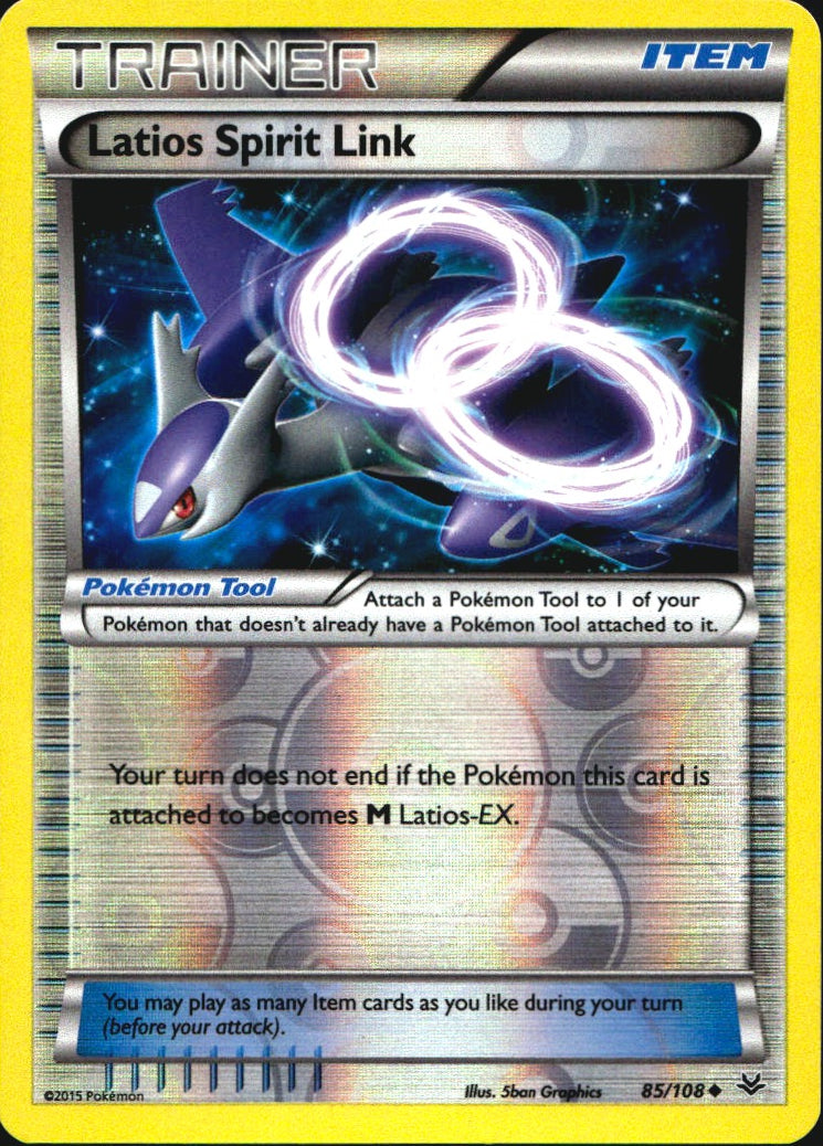 Latios Spirit Link 85/108 Uncommon Roaring Skies Pokemon Reverse Holo Near Mint