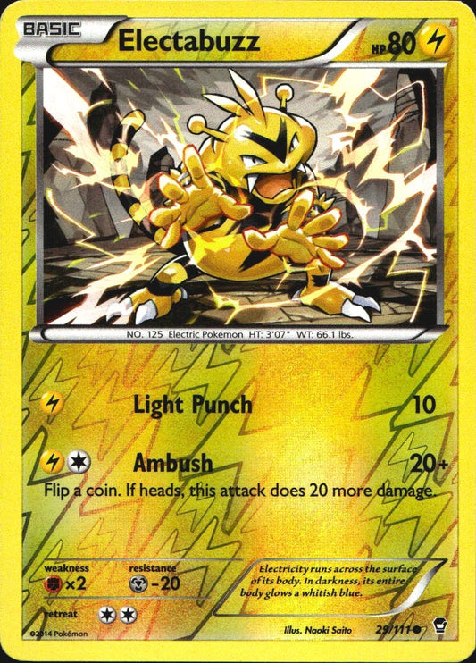 Electabuzz 29/111 Common Furious Fists Pokemon Reverse Holo Near Mint