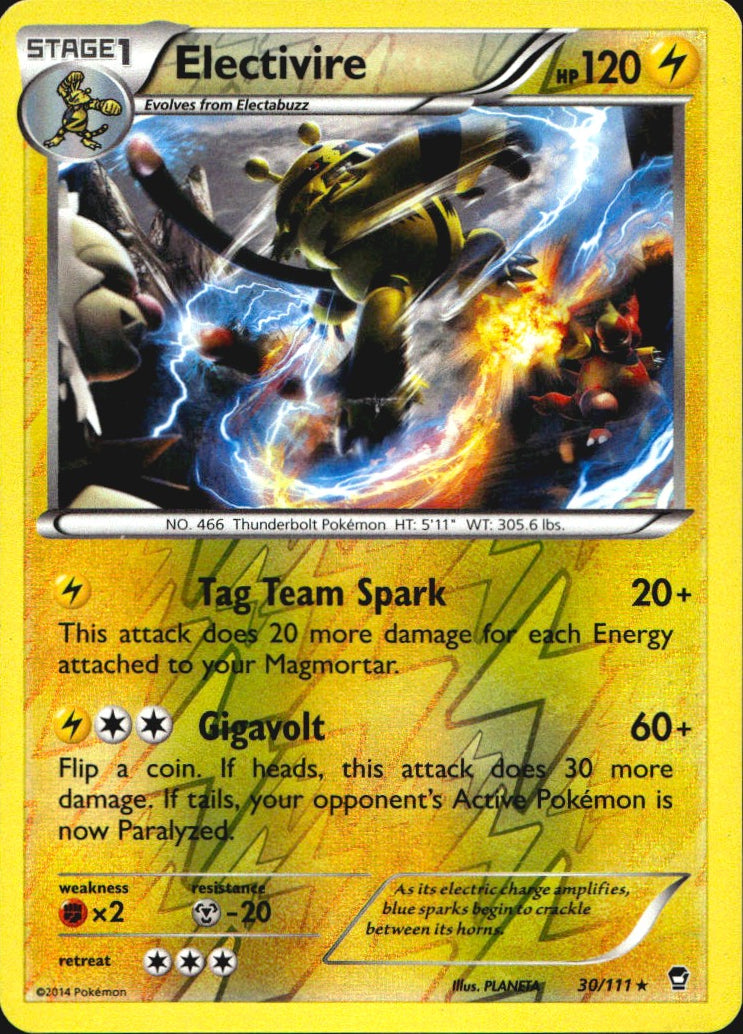 Electivire 30/111 Rare Furious Fists Pokemon Reverse Holo Near Mint
