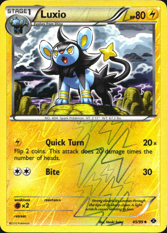 Luxio 45/99 Uncommon Next Destinies Pokemon Reverse Holo Near Mint
