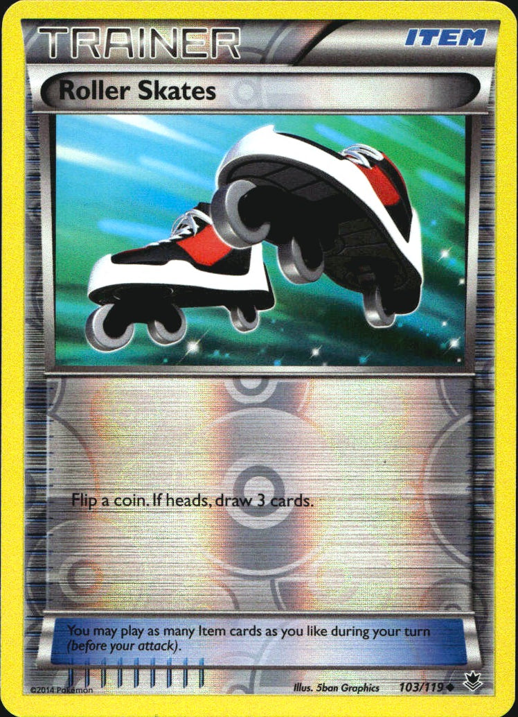 Roller Skates 103/119 Uncommon Phantom Forces Pokemon Reverse Holo Near Mint