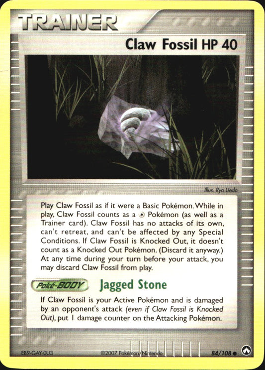 Claw Fossil 84/108 Common Power Keepers Pokemon Near Mint