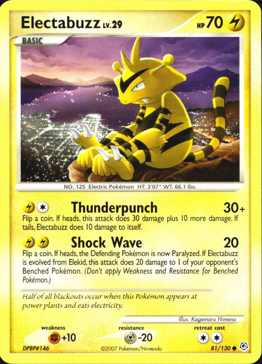 Electabuzz 81/130 Common Diamond & Pearl Pokemon Near Mint