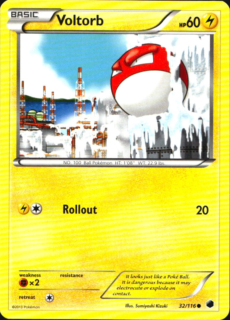 Voltorb 32/116 Common Plasma Freeze Pokemon Near Mint