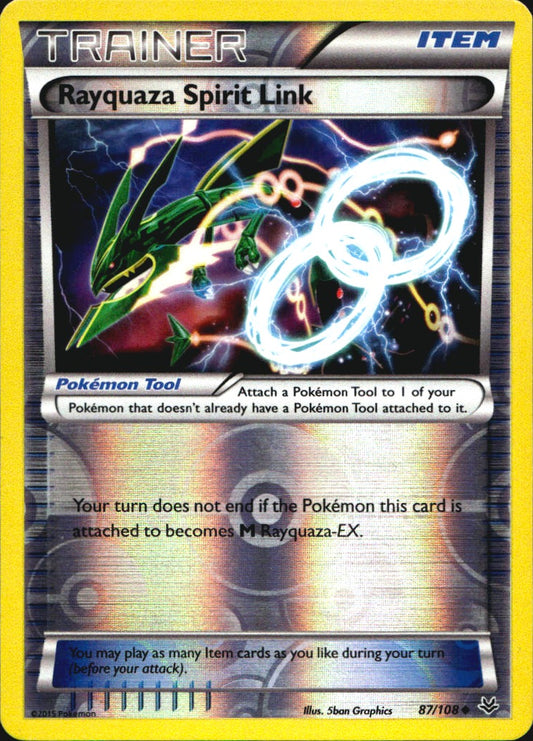 Rayquaza Spirit Link 87/108 Uncommon Roaring Skies Pokemon Reverse Holo NM