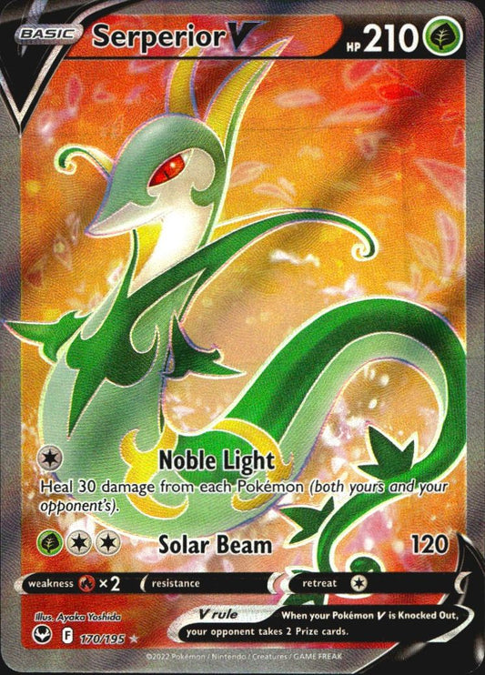 Serperior V 170/195 Rare Ultra Silver Tempest Pokemon Near Mint