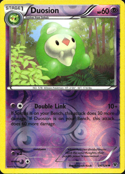 Duosion 34/124 Uncommon Fates Collide Pokemon Reverse Holo Near Mint