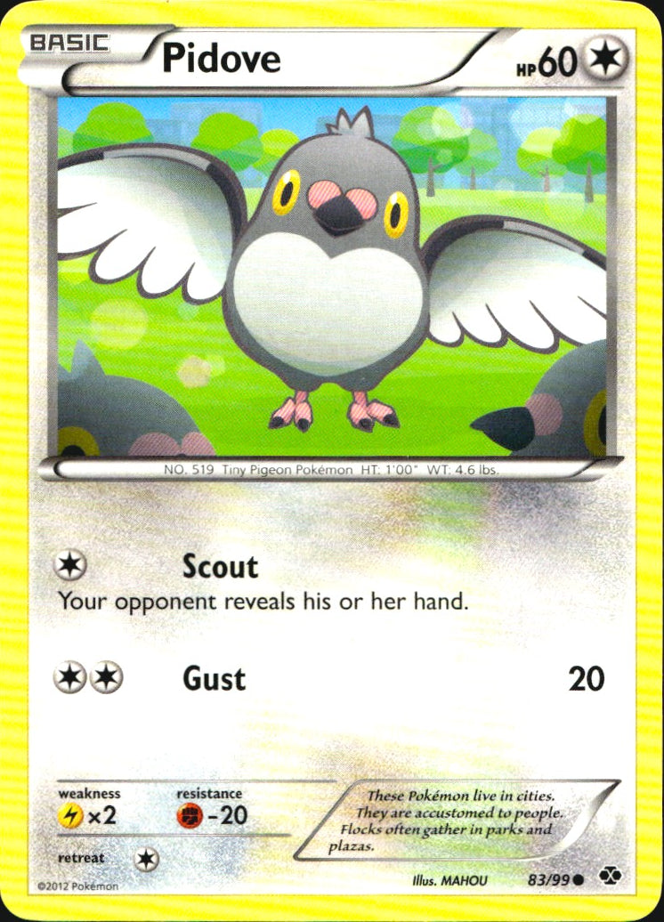 Pidove 83/99 Common Next Destinies Pokemon Near Mint
