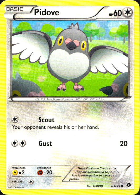 Pidove 83/99 Common Next Destinies Pokemon Near Mint