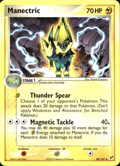Manectric 38/107 Uncommon Deoxys Pokemon Near Mint